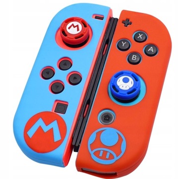 2x Etui silikonowe do Joy-Con Switch MARIO +Gumki