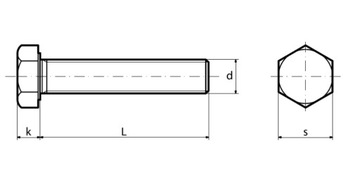 M16X120 KL.8.8 ŚRUBA DIN 933 1kg. OCYNK ŁEB 6-KĄTNY