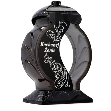 Znicz Obelix Kochanej Żonie czarny 34cm