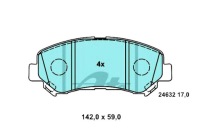 фото thumb №1, Ate 13.0470-5752.2 набір гальмівних колодок гальмівних, гальма дискові