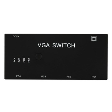 Переключатель VGA 4 на 1, разветвитель 4x1 DSUB, разветвитель-переключатель