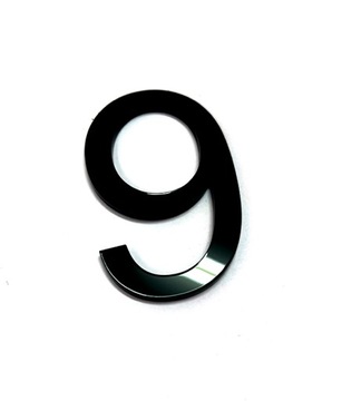 номер, цифра PLEXI BLACK 10 см