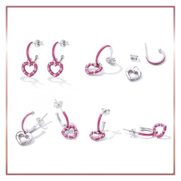 Серебряные серьги СИЯЮЩАЯ ЭМАЛЬ СЕРДЕЧКИ S925