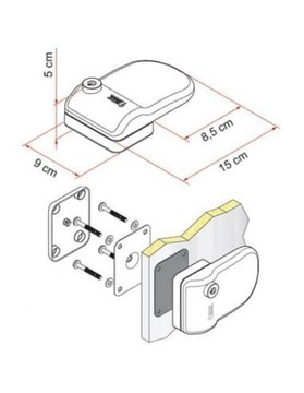 Дополнительный замок Fiamma Safe Door, 3 шт.