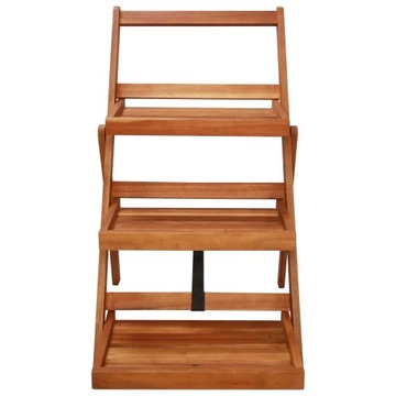 vidaXL Подставка для растений, 3 яруса, 50x63x80 см, массив акации