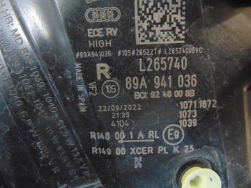 фото thumb №16, Лампа правая перед audi q4 e-tron 89a941036 европа