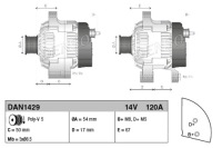Генератор електрика заряджання [a] 120 tipo 356 15- denso denso Оригінал, фото thumb