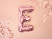 Foil Balloon Pink Gold Letter E Письмо 35 см