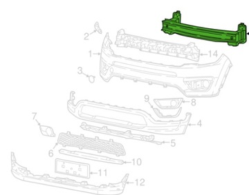 фото thumb №1, Балка підсилювач алюміній jeep compass 2017-21