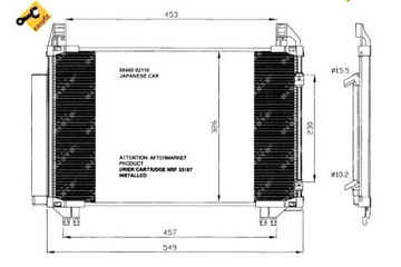 фото thumb №9, Конденсатор кондиционера toyota yaris 06- 1,0
