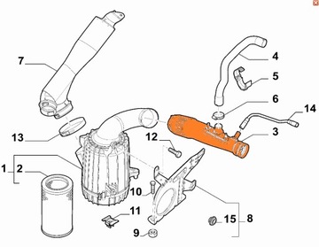 фото thumb №1, Шланг воздуховод воздуха fiat bravo ii 1.4 tjet 2010- 140 km
