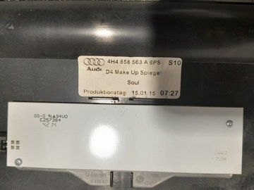 фото thumb №7, Audi a8 s8 d4 довгий обшивка стелі чорна дзеркало 4h4867505k 4h4858563a