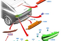фото thumb №8, Ford mustang mach-e задний правый бампер отражатель новый оригинальный 2481698