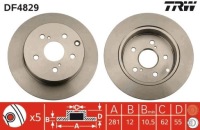 фото thumb №4, Trw тормозные диски тормозные колодки p+t - lexus es 296/281mm