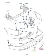 фото thumb №14, Відбивач бампера заднього лівий galaxy 06-15 ford oe_ 1676179 _ 6m21-515c0-ab