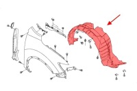 фото thumb №3, Nissan x-trail/rogue подкрылок правое 638424cl0a