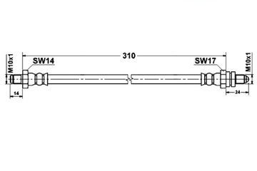 фото thumb №9, Шланг ham ate 24.5305-0310.3 ford fies ate 24.5305-0310.3 шланг