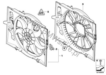фото thumb №16, Bmw e60 e61 e63 2.5 3.0 n52 вентилятор радіатор корпус вентилятор 7540681