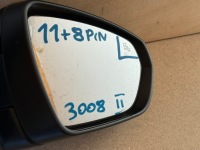 Peugeot 3008 ii дзеркало праве 11+8 19 pin асистент europa Ціна, фото thumb