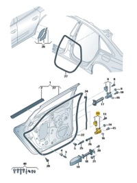 фото thumb №1, Петля дверной правый нижний задняя audi a6 c8 aso