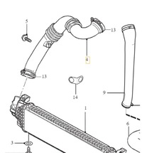 фото thumb №1, Шланг интеркулер volvo s40 2.0d 04-