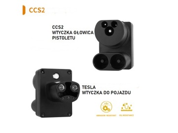 Зарядный адаптер для TESLA S 3 X Y CCS2 Type2 США AC/DC ИЗ США В ЕС
