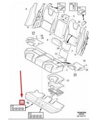 Volvo s60 mk2 рама kotwiąca подушки безопасности заднего сиденья 31263481оригинальная Недорого, фото thumb