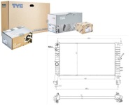 Купити Радіатор води opel meriva a 03-10 rad 725-0048-r tyc, фото thumb