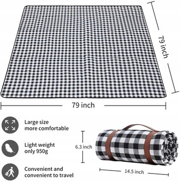 КОВРИК ДЛЯ ПЛЯЖНОГО ПИКНИКА 200x200см XXXL ИЗОЛЯЦИЯ