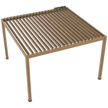 Pergola ogrodowa tarasowa altana 4x4 m elektryczny dach oświetlenie LED