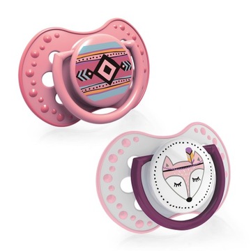 Соска LOVI DYNAMIC SILICONE 6-18М 2шт INDIAN SUMMER GIRL 22/857GIRL