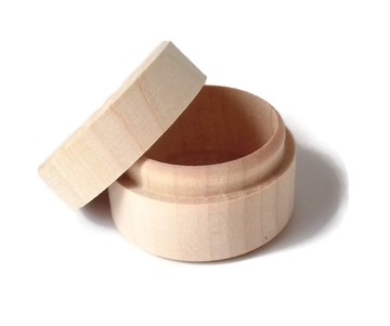 Pudełko drewniane MINI na biżuterię DECOUPAGE 4 cm
