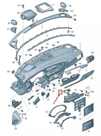 фото thumb №1, Audi a7 sportback 4g правый приборная панель switch trim rhd 4g8858342aaz3