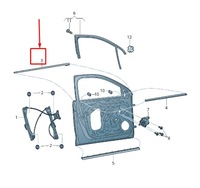 фото thumb №2, Skoda rapid nh передня частина left outer window отвір ущільнювач 5ja837477a