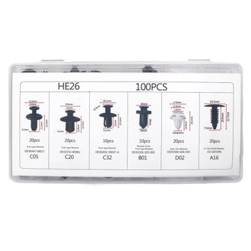 фото thumb №14, Клипсы клипсы клипсы rozporowe автомобильные do обивка 100 szt прочный набор