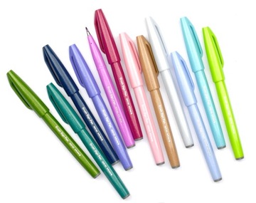 BRUSH Pentel Sign Pen SES15 СИНИЙ маркер