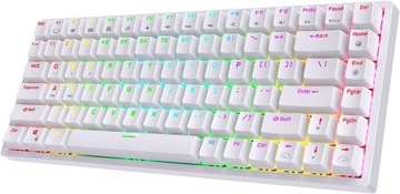 Механическая клавиатура RK84 80% КРАСНЫЙ ПЕРЕКЛЮЧАТЕЛЬ BLUETOOTH QWERTY LED RGB БЕЛЫЙ