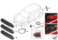 фото thumb №10, Mini clubman f54 передняя часть left door mirror cover карбон lhd 51142364773