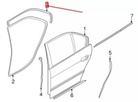 фото thumb №13, Bmw 7 e38 ущільнювач двері задніх правих верхня 51228157878 8157878 oem
