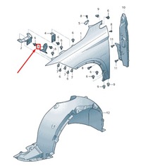 фото thumb №1, Seat arona kj передня частина правий fender кронштейн 6f9821168a
