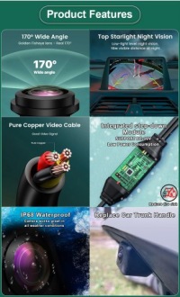 фото thumb №13, Призначена камера заднього ходу ford focus 2 focus 3 mk2 mk3 c max 2011-2014 ahd