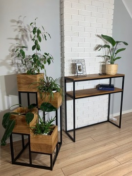 Промышленная консоль натурального дуба 90x90x30