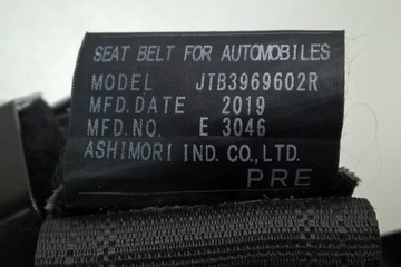 фото thumb №10, Mazda 3 iv bp 2018- pas безпеки праві зад оригінальний номер eu jtb3969602r bden rh