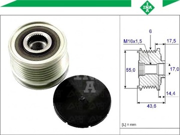 фото thumb №2, Зчеплення jednokierunkowe генератора [ina]
