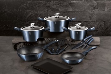 Набор кастрюль Berlinger Haus Metallic Line, 17 шт.