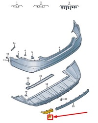 фото thumb №1, Audi e-tron gt rear left бампер trim 4j3807837x7l