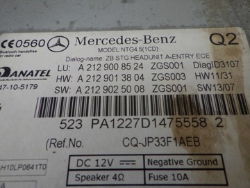 фото thumb №5, Mercedes w212 рестайлінг радіо cd оригінальні a2129008524