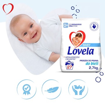 Lovela Baby hipoalergiczny proszek do prania białego dla niemowląt 2,7 kg
