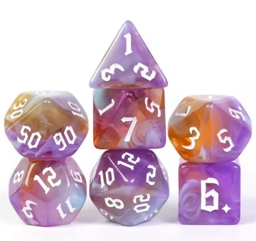 KOSTKI RPG BITWA MAGÓW ZESTAW 7 KOŚCI KOSTEK