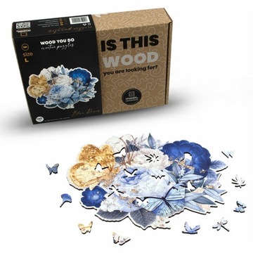 Пазл деревянный Blue Roses 140 деталей L